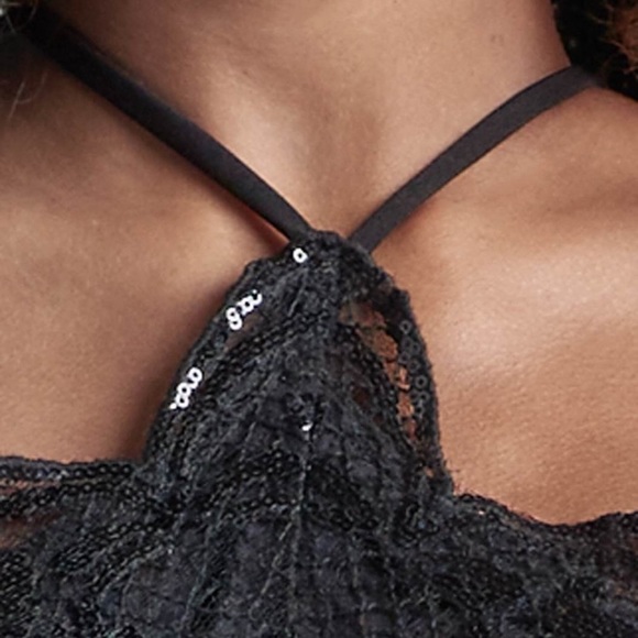 Sexy Black sequin dramatic sheer pattern black tie special occasion prom sz Med - Picture 4 of 11